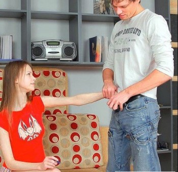 Молоденькие Довел телочку до безумия