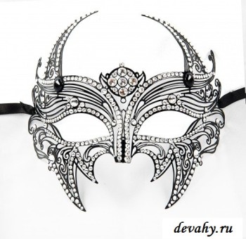 Секс шоп (интим магазин) Ювелирная венецианская Маска Diavolo (Swarovski)