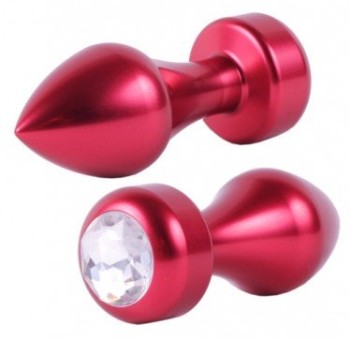 Секс шоп (интим магазин) Товар для взрослых анальная Пробка Aluminium Red Diamond, в коробочке