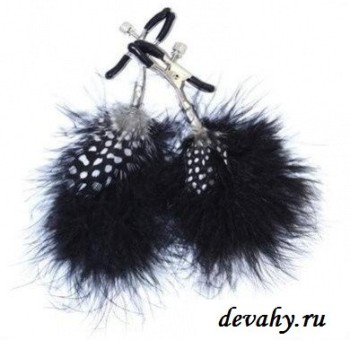 Секс шоп (интим магазин) Зажимы на соски Feather Nipple Clamps для новых ощущений