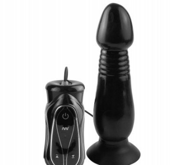 Секс шоп (интим магазин) Анальная пробка c вибрацией Thruster (черная)