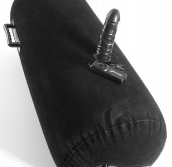 Секс шоп (интим магазин) Страстная надувная подушка с Фаллосом и Вибрацией - Inflatable Luv Log, черная