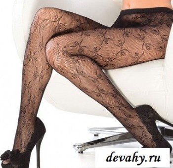 Секс шоп (интим магазин) Колготки Coquette c обольстительным узором из бантиков, OS