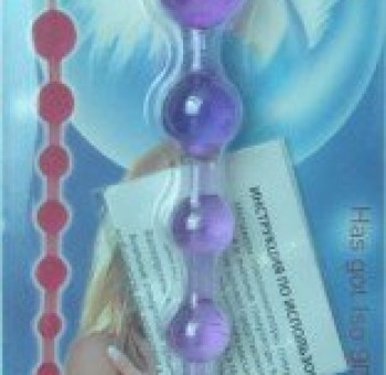 Секс шоп (интим магазин) Анальная Цепочка Sextoy фиолетовая из 8 шариков