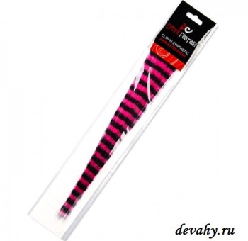 Секс шоп (интим магазин) Очаровательные локоны Цветные Clip-In, черно-розовая зебра