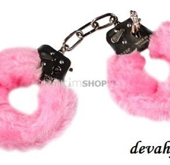 Секс шоп (интим магазин) Наручники Love Cuffs Pink Plush с эффектным мехом
