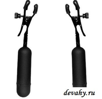 Секс шоп (интим магазин) Крепкие зажимы на соски с вибрацией Fetish Fantasy Series Cordless Vibrating Nipple Clamp