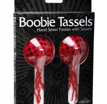 Секс шоп (интим магазин) Красивые накладки на Соски - Boobie Tassels, красные