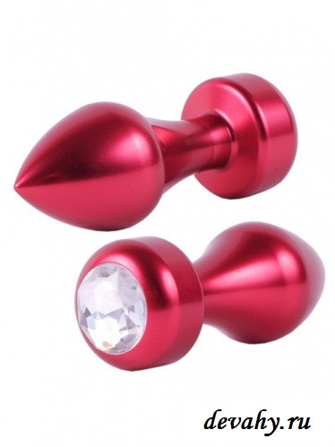 Товар для взрослых анальная Пробка Aluminium Red Diamond, в коробочке