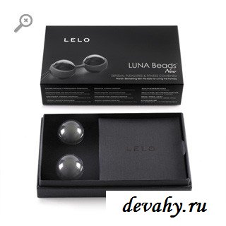 Нежное наслаждение Luna Beads Noir Шарики вагинальные на съемной сцепке Lelo (черный)