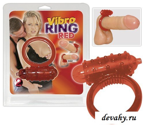 Виброкольцо на мужской пенис Vibro Ring Red