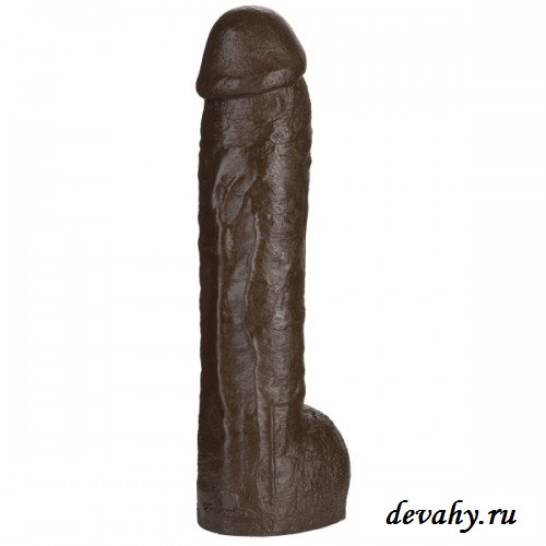 Огромный сексуальный фаллоимитатор "Шоколадный красавчик" Hung Vac-U-Lock Attachment - Black