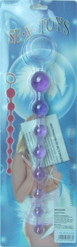 Анальная Цепочка Sextoy фиолетовая из 8 шариков