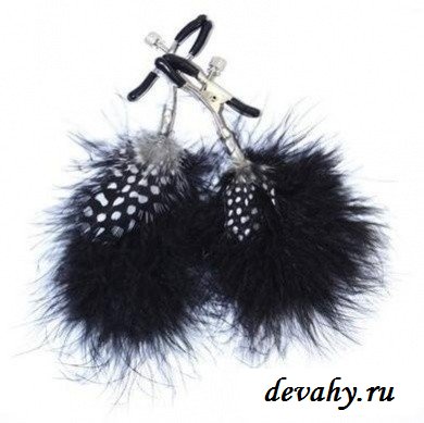 Будоражащие зажимы на соски Feather Nipple Clamps