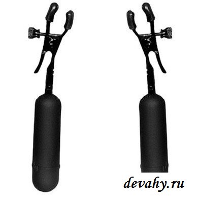 Крепкие зажимы на соски с вибрацией Fetish Fantasy Series Cordless Vibrating Nipple Clamp