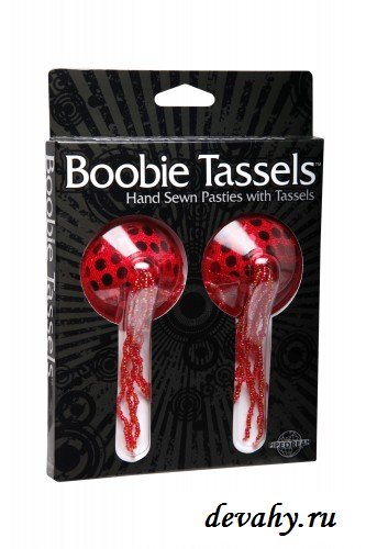 Красивые накладки на Соски - Boobie Tassels, красные